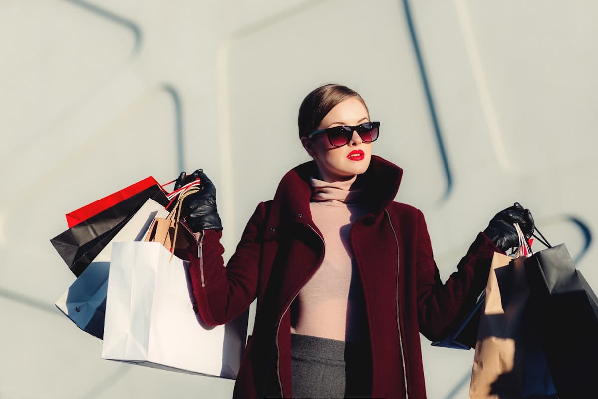 Personal Shopper with luxury shopping bags